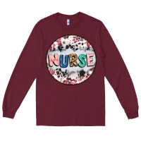 Burgundy nurse coaster Long Sleeve Tee - CowGirlArtShop