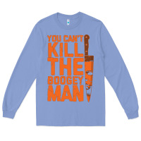 Colony Blue oogeyman halloween horror distressed quote orange Long Sleeve Tee - minhPixels