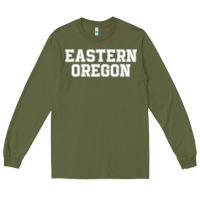 Army Green Eastern Oregon Athletic University College Alumni Long Sleeve Tee - minhPixels