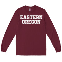 Burgundy Eastern Oregon Athletic University College Alumni Long Sleeve Tee - minhPixels