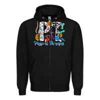 Black pt therapy Zipper Hoodie - CowhideDigitalArt