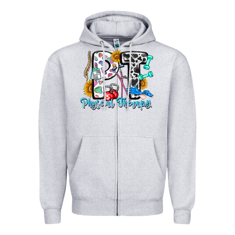 Pt Therapy Zipper Hoodie by CowhideDigitalArt | Teevron