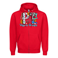 Red pt therapy Zipper Hoodie - CowhideDigitalArt