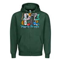 Sports Green pt therapy Zipper Hoodie - CowhideDigitalArt