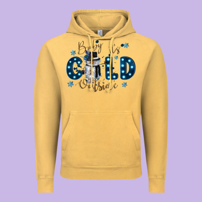 Baby Its Cold Outside Vintage Hoodie Designed By Cowgirlartshop