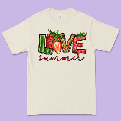Love Summer Strawberry Premium Tee Designed By Jasminsmagicworld