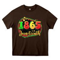 Chocolate Brown 1865 juneteenth Heavy Core Tee - LillyAllenDesigns