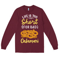 Burgundy Calamari Squid Seafood Long Sleeve Tee - minhPixels