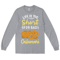 Heather Grey Calamari Squid Seafood Long Sleeve Tee - minhPixels