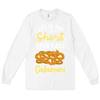 White Calamari Squid Seafood Long Sleeve Tee - minhPixels