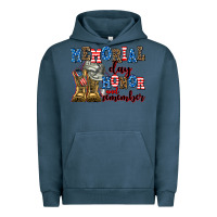 Pigment Midnight Navy memorial day honor and remember Urban Hoodie - AdoDesignShop