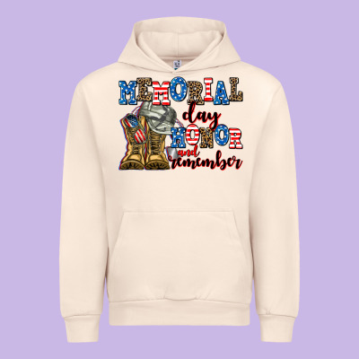 Memorial Day Honor And Remember Urban Hoodie Designed By Adodesignshop