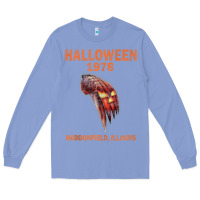 Colony Blue Halloween 1978 Holiday Spooky Myers Pumpkin Haddonfield Long Sleeve Tee - minhPixels