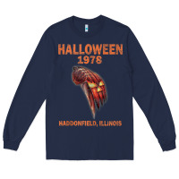 Halloween 1978 Holiday Spooky Myers Pumpkin Haddonfield Long Sleeve Tee | Teevron