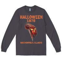 Smoke Halloween 1978 Holiday Spooky Myers Pumpkin Haddonfield Long Sleeve Tee - minhPixels
