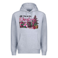 Heather Grey all i want for christmas is cure Premium Hoodie - FaDigitalArtStudio