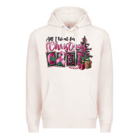 Pale Pink all i want for christmas is cure Premium Hoodie - FaDigitalArtStudio