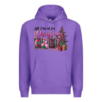 Purple all i want for christmas is cure Premium Hoodie - FaDigitalArtStudio