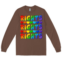 Chestnut Rights rights rights pride Long Sleeve Tee - CowGirlArtShop