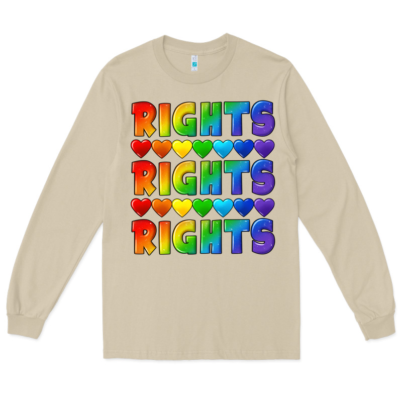 Rights Rights Rights Pride Long Sleeve Tee by CowGirlArtShop | Teevron