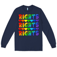 Navy Rights rights rights pride Long Sleeve Tee - CowGirlArtShop