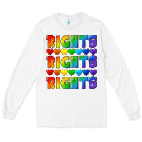White Rights rights rights pride Long Sleeve Tee - CowGirlArtShop