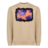 Mushroom halloween spider web background Heavyweight Sweatshirt - BundleAndBundleShop