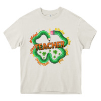 Cream teacher st patricks day Heavy Core Tee - LillyAllenDesigns