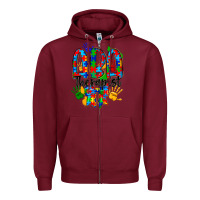 Burgundy aba therapist Zipper Hoodie - CowhideDigitalArt