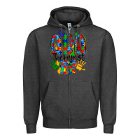 Charcoal Heather aba therapist Zipper Hoodie - CowhideDigitalArt
