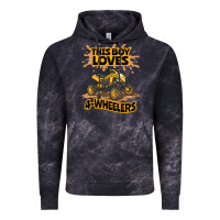 Cloud Black Kids Atv Outfit 4 Wheeler Mudding Gift- Boys Four Wheeler Vintage Hoodie - minhPixels