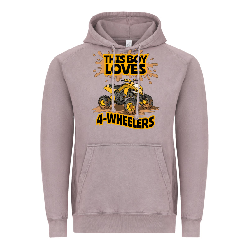 Kids Atv Outfit 4 Wheeler Mudding Gift- Boys Four Wheeler Vintage Hoodie by minhPixels | Teevron