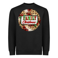 Black Family Christmas Heavyweight Sweatshirt - FaDigitalArtStudio