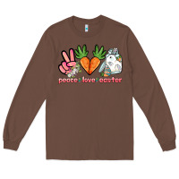 Chestnut Peace love Easter Day Long Sleeve Tee - HowdyJamesFarm
