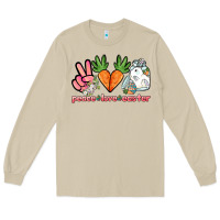 Mushroom Peace love Easter Day Long Sleeve Tee - HowdyJamesFarm