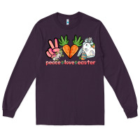 Plum Peace love Easter Day Long Sleeve Tee - HowdyJamesFarm
