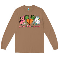 Toasted Coconut Peace love Easter Day Long Sleeve Tee - HowdyJamesFarm