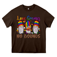 Chocolate Brown love gnomes no bounds Heavy Core Tee - JahusDesignShop