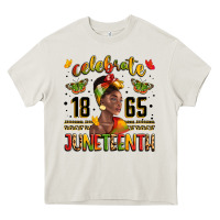 Cream celebrate 1865 juneteenth with black woman Heavy Core Tee - LillyAllenDesigns