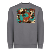 Storm aztec turquoise glitter cowhide  tooled leather ba Heavyweight Sweatshirt - FaDigitalArtStudio