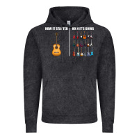 Vintage Black Guitars How it Started How It's Going Guitar Players Funny Vintage Hoodie - minhPixels