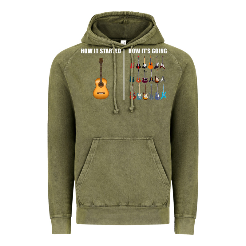 Guitars How It Started How It's Going Guitar Players Funny Vintage Hoodie by minhPixels | Teevron