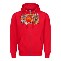 Red basketball mama Zipper Hoodie - CowhideDigitalArt