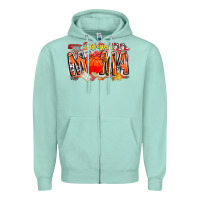 Seafoam basketball mama Zipper Hoodie - CowhideDigitalArt