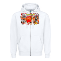 White basketball mama Zipper Hoodie - CowhideDigitalArt
