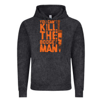 Vintage Black oogeyman halloween horror distressed quote orange Vintage Hoodie - minhPixels