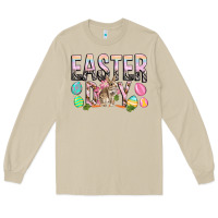 Mushroom Easter Day with rabbit Long Sleeve Tee - HowdyJamesFarm