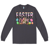 Smoke Easter Day with rabbit Long Sleeve Tee - HowdyJamesFarm