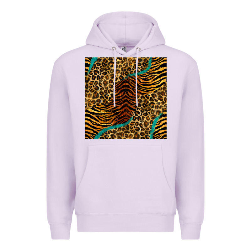 Safari Animals Turquoise Glitter Seamless Pattern Premium Hoodie by BundleAndBundleShop | Teevron