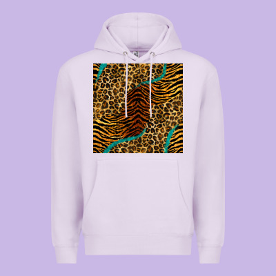 Safari Animals Turquoise Glitter Seamless Pattern Premium Hoodie Designed By Bundleandbundleshop
